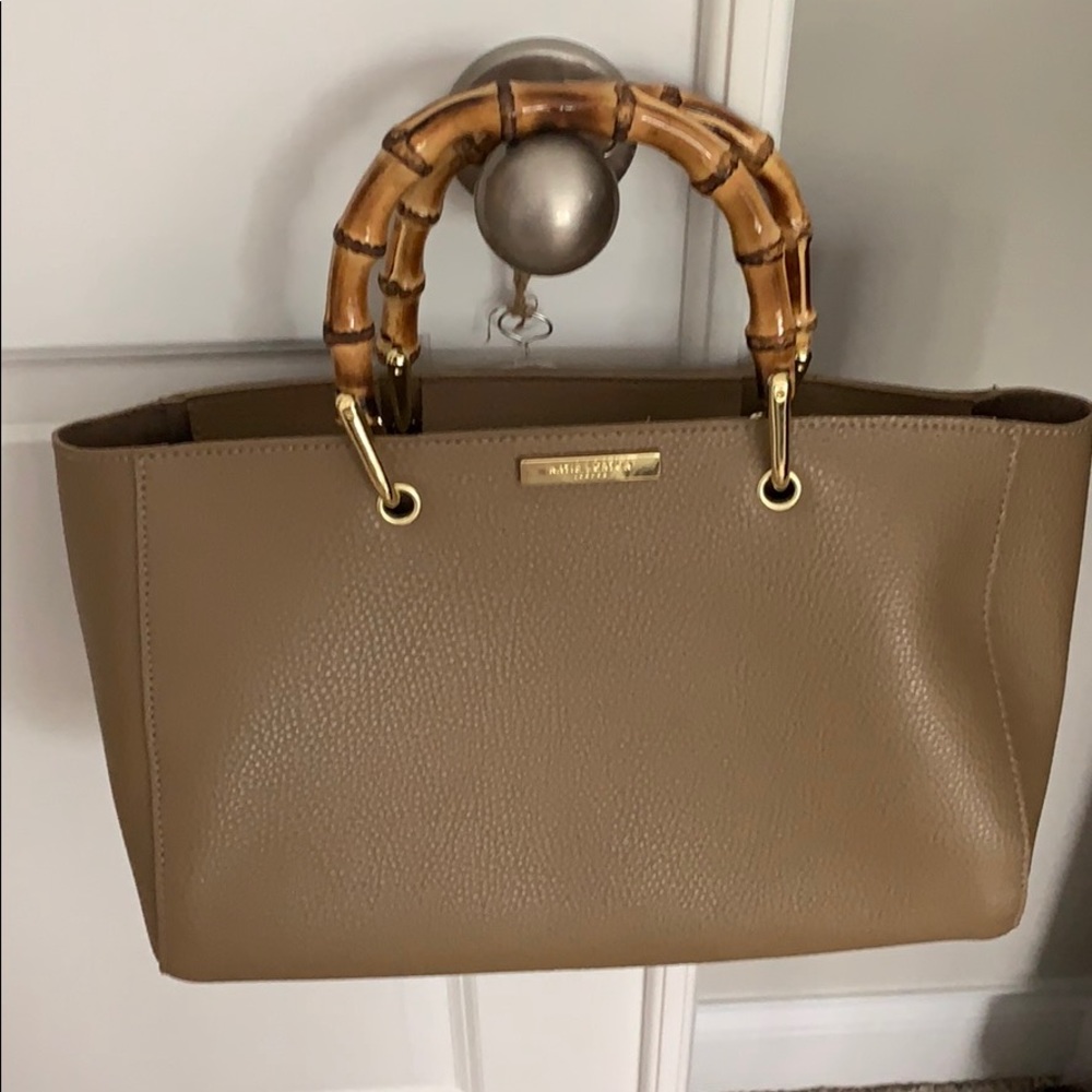 Katie Loxton of London hand bag w/wood handles